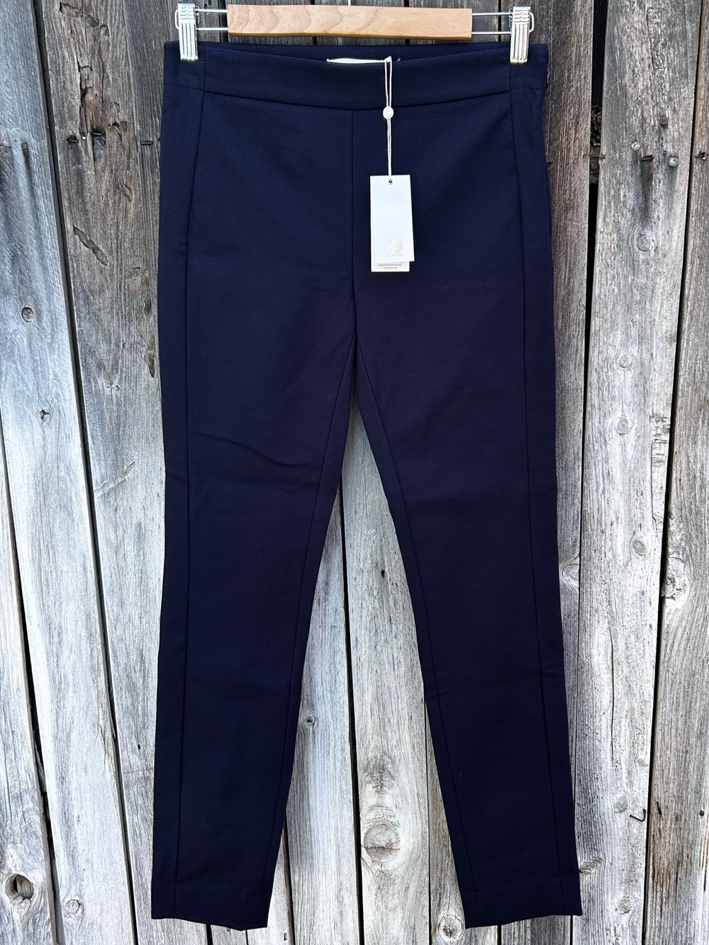 NWT Tory Burch Maude Legging Cotton Stretch Medium Navy Blue 0